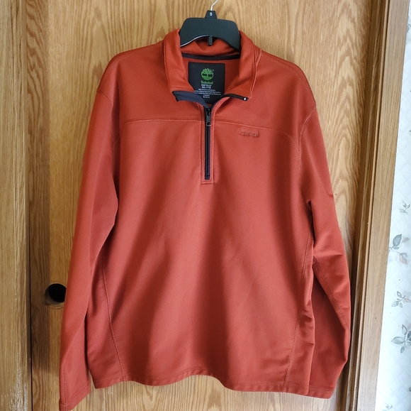 Timberland Other - Timberland 1/4 zip knit pullover red orange polyester size XXL